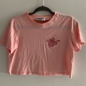 opening ceremony pink cropped t-shirt